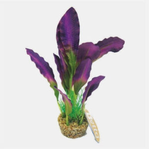 Betta 8Inch Purple Silk Plant With Sand Base