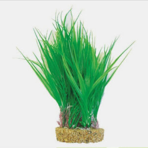 Betta 10 inch Green Plastic Plant with Sand Base