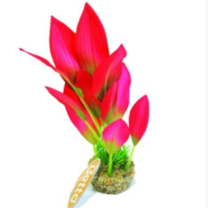 Betta Choice 8″ Red Flame Silk Plant W/ Sand Base